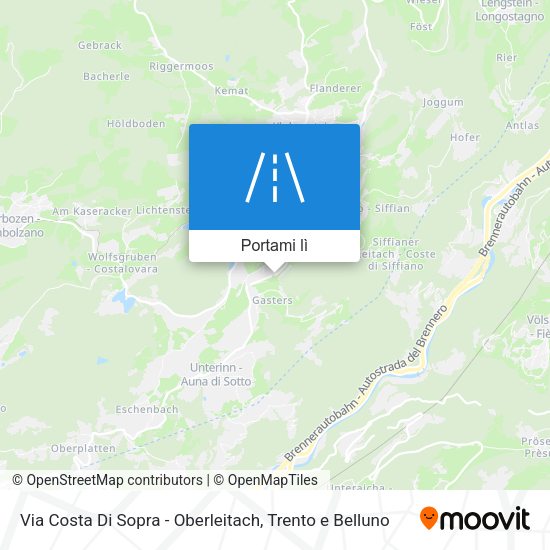 Mappa Via Costa Di Sopra - Oberleitach