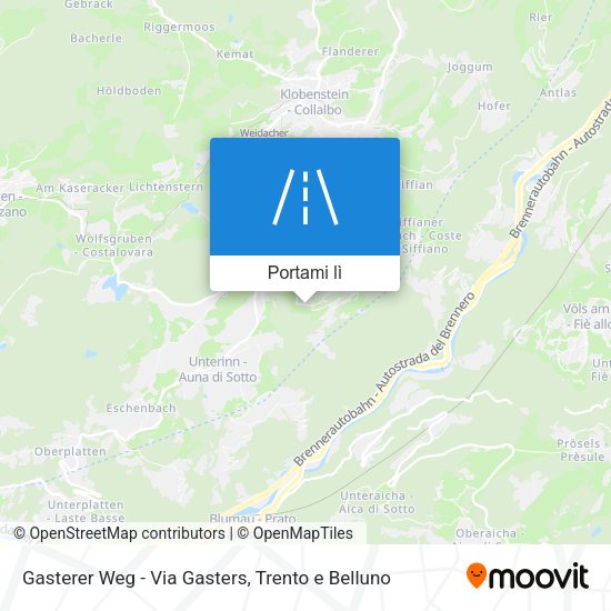 Mappa Gasterer Weg - Via Gasters
