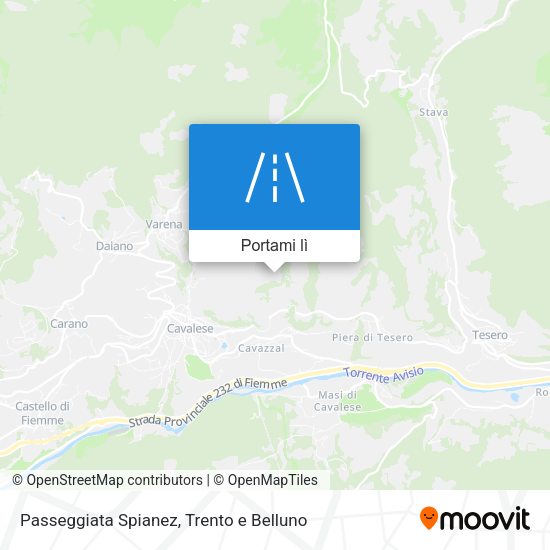 Mappa Passeggiata Spianez