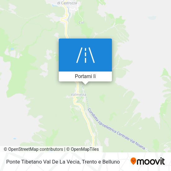 Mappa Ponte Tibetano Val De La Vecia