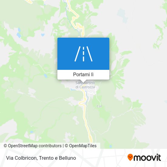 Mappa Via Colbricon