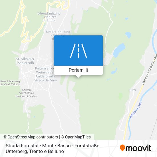 Mappa Strada Forestale Monte Basso - Forststraße Unterberg