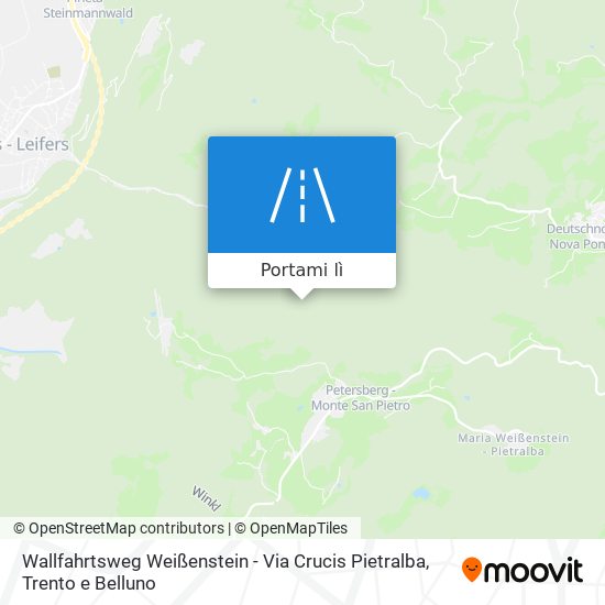 Mappa Wallfahrtsweg Weißenstein - Via Crucis Pietralba
