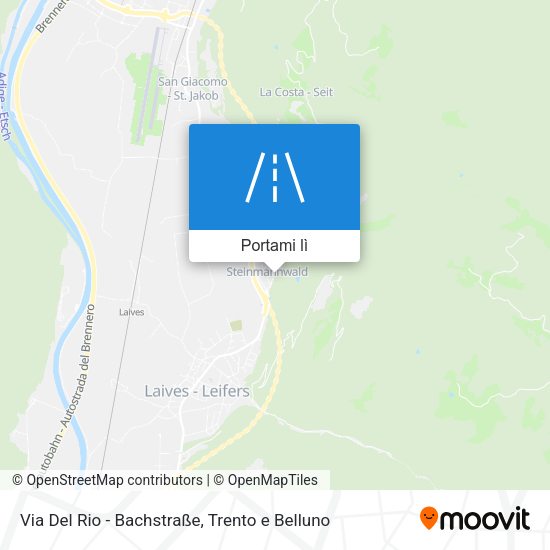 Mappa Via Del Rio - Bachstraße