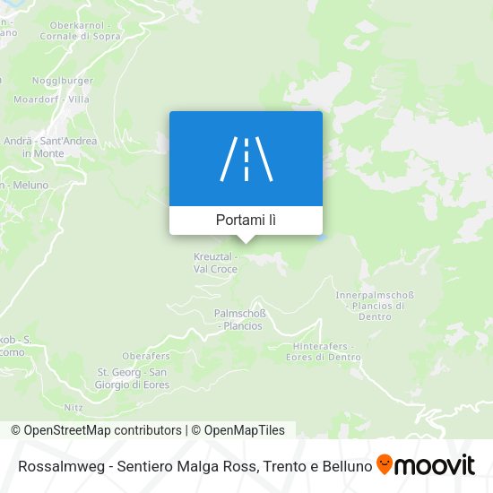 Mappa Rossalmweg - Sentiero Malga Ross