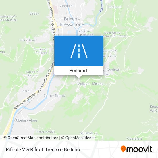 Mappa Rifnol - Via Rifnol