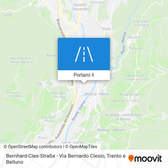 Mappa Bernhard-Cles-Straße - Via Bernardo Clesio