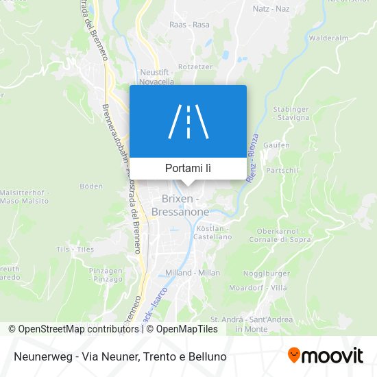 Mappa Neunerweg - Via Neuner