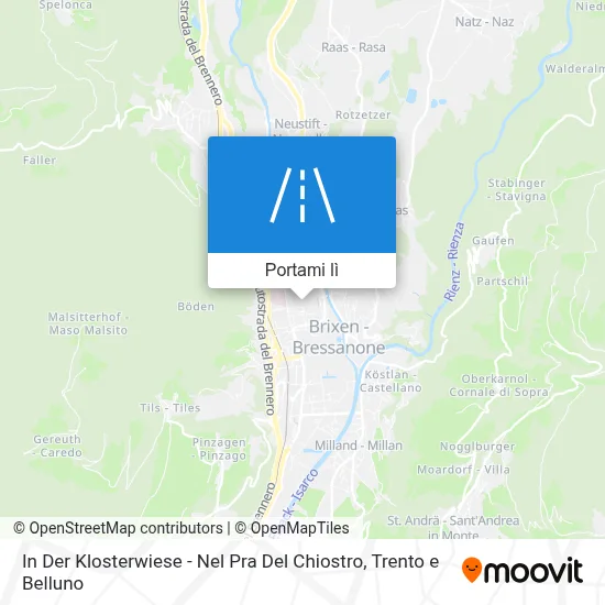 Mappa In Der Klosterwiese - Nel Pra Del Chiostro