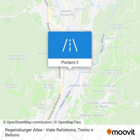 Mappa Regensburger Allee - Viale Ratisbona