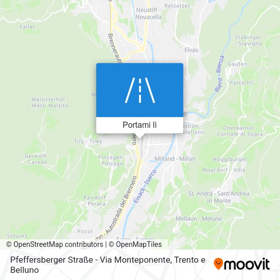 Mappa Pfeffersberger Straße - Via Monteponente
