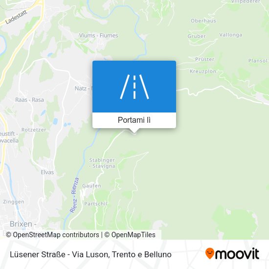 Mappa Lüsener Straße - Via Luson
