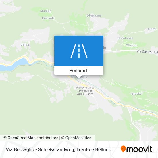 Mappa Via Bersaglio - Schießstandweg