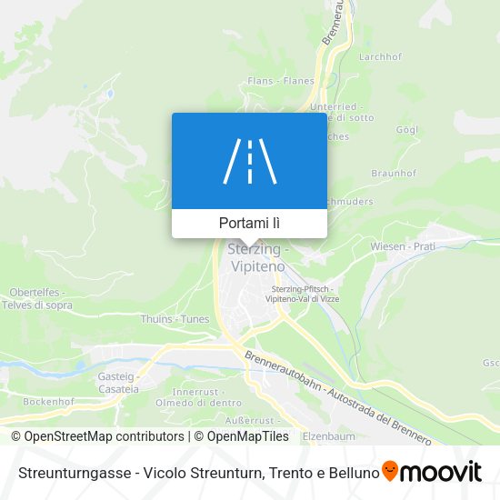Mappa Streunturngasse - Vicolo Streunturn