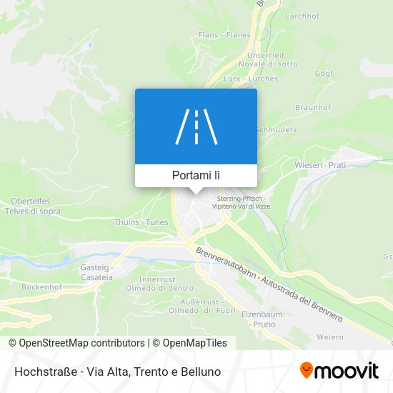 Mappa Hochstraße - Via Alta