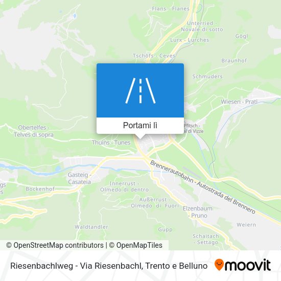 Mappa Riesenbachlweg - Via Riesenbachl