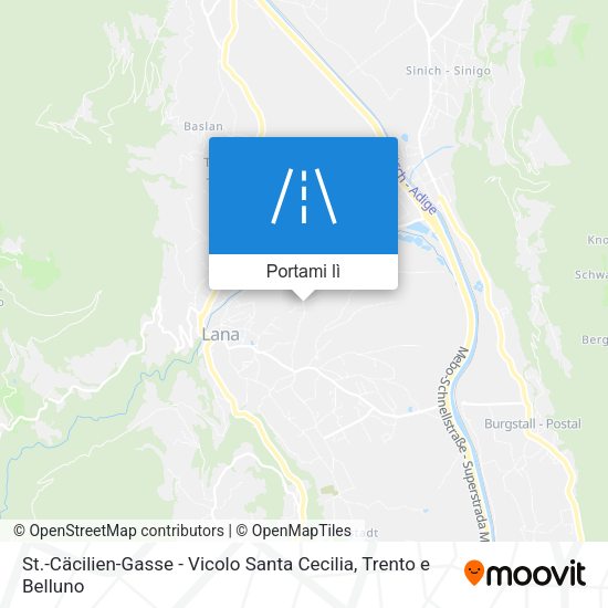 Mappa St.-Cäcilien-Gasse - Vicolo Santa Cecilia