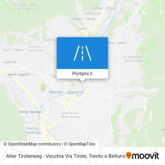 Mappa Alter Tirolerweg - Vecchia Via Tirolo