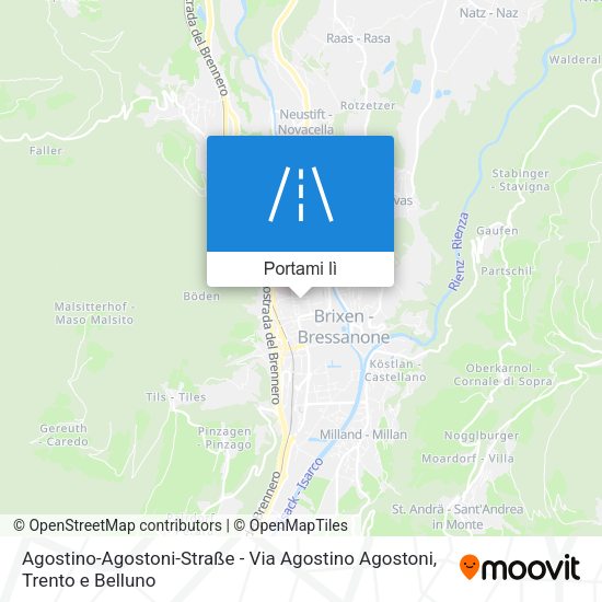 Mappa Agostino-Agostoni-Straße - Via Agostino Agostoni