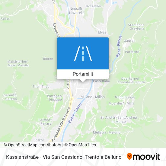 Mappa Kassianstraße - Via San Cassiano
