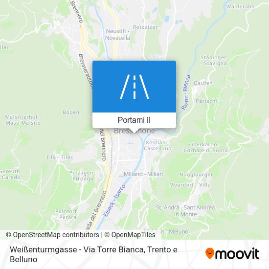 Mappa Weißenturmgasse - Via Torre Bianca