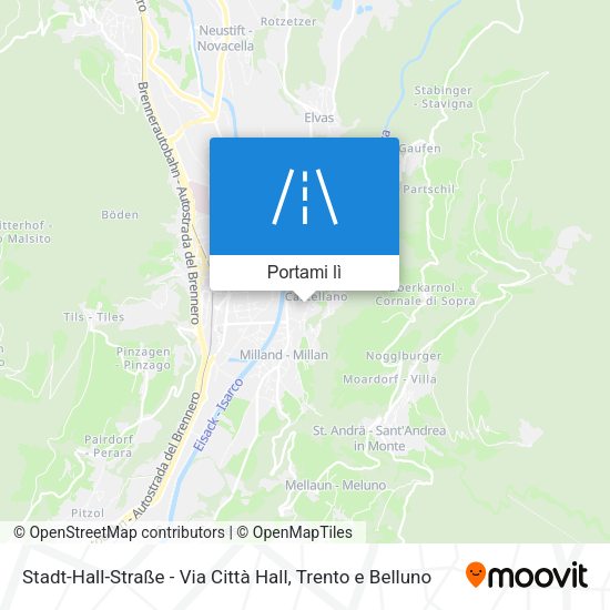Mappa Stadt-Hall-Straße - Via Città Hall