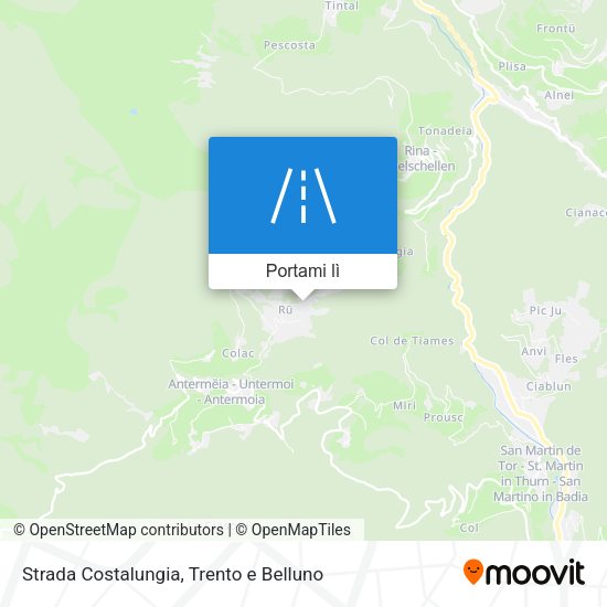 Mappa Strada Costalungia