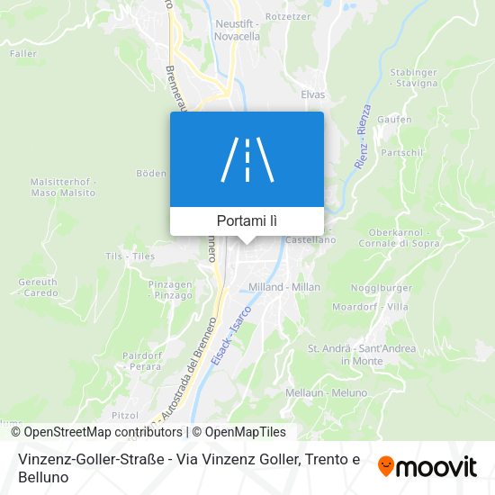Mappa Vinzenz-Goller-Straße - Via Vinzenz Goller