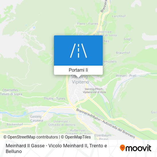 Mappa Meinhard II Gasse - Vicolo Meinhard II