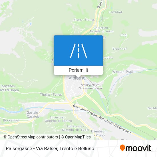 Mappa Ralsergasse - Via Ralser