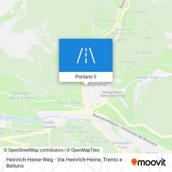 Mappa Heinrich-Heine-Weg - Via Heinrich-Heine