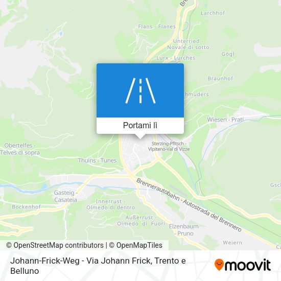 Mappa Johann-Frick-Weg - Via Johann Frick