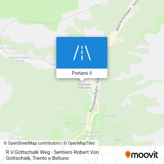 Mappa R.V.Gottschalk Weg - Sentiero Robert Von Gottschalk