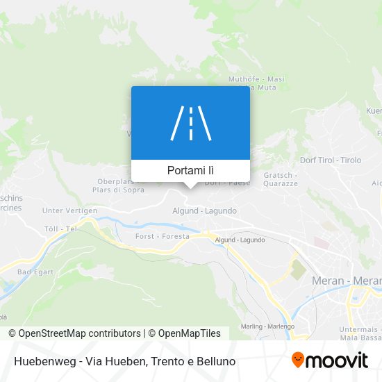 Mappa Huebenweg - Via Hueben
