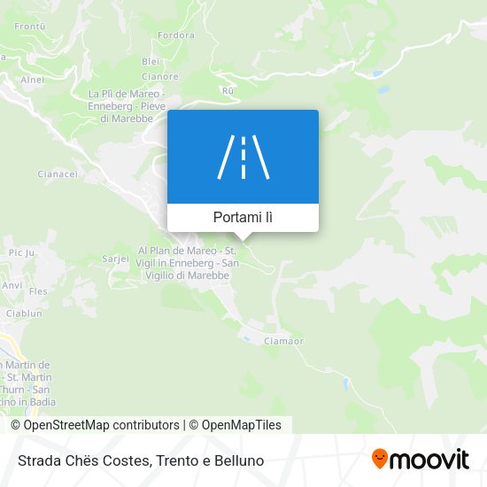 Mappa Strada Chës Costes