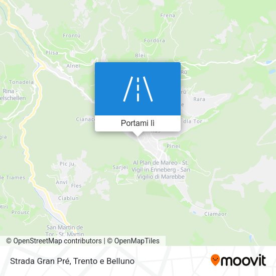 Mappa Strada Gran Pré