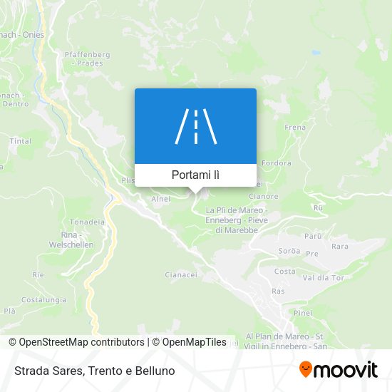 Mappa Strada Sares