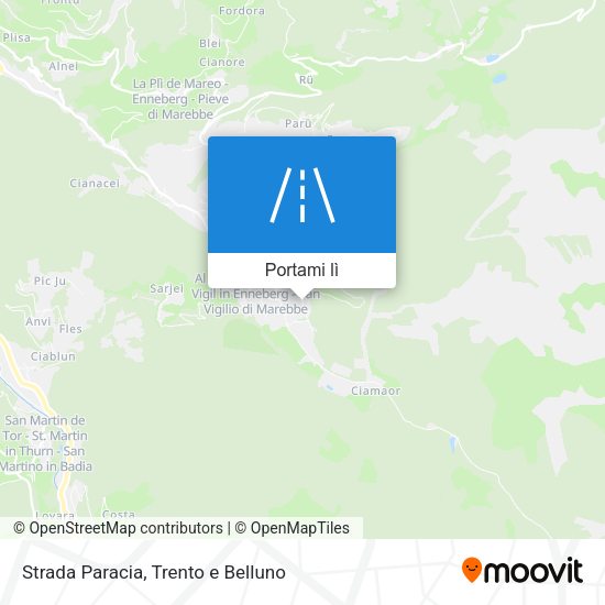 Mappa Strada Paracia