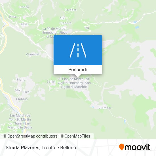 Mappa Strada Plazores