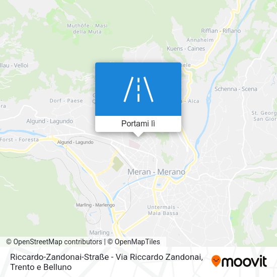 Mappa Riccardo-Zandonai-Straße - Via Riccardo Zandonai