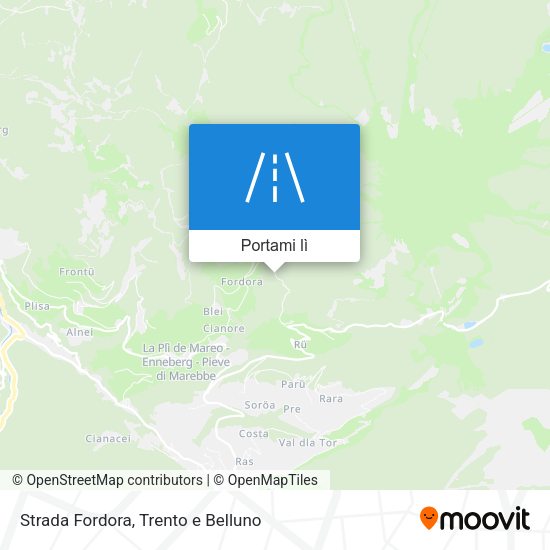 Mappa Strada Fordora