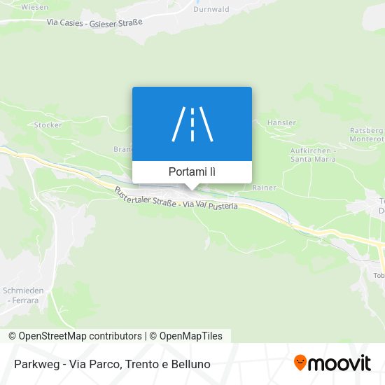 Mappa Parkweg - Via Parco