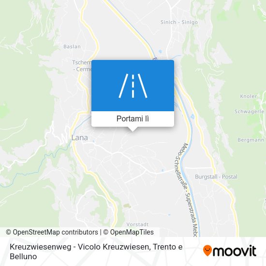 Mappa Kreuzwiesenweg - Vicolo Kreuzwiesen