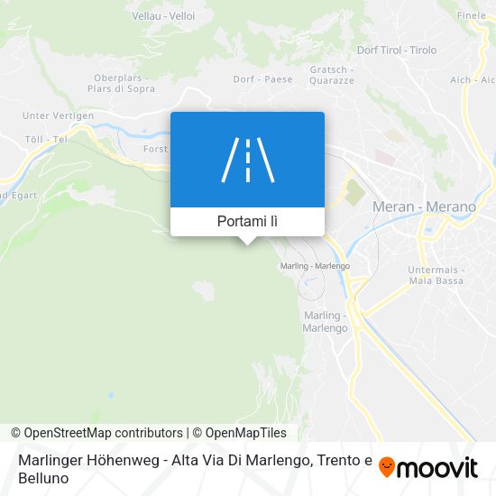 Mappa Marlinger Höhenweg - Alta Via Di Marlengo