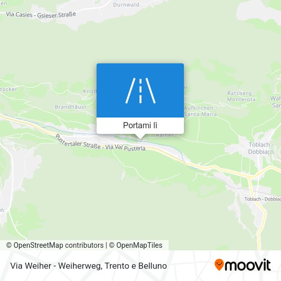 Mappa Via Weiher - Weiherweg