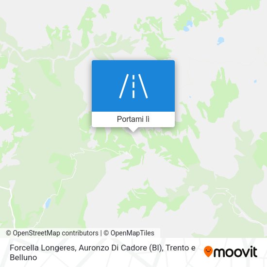 Mappa Forcella Longeres, Auronzo Di Cadore (Bl)