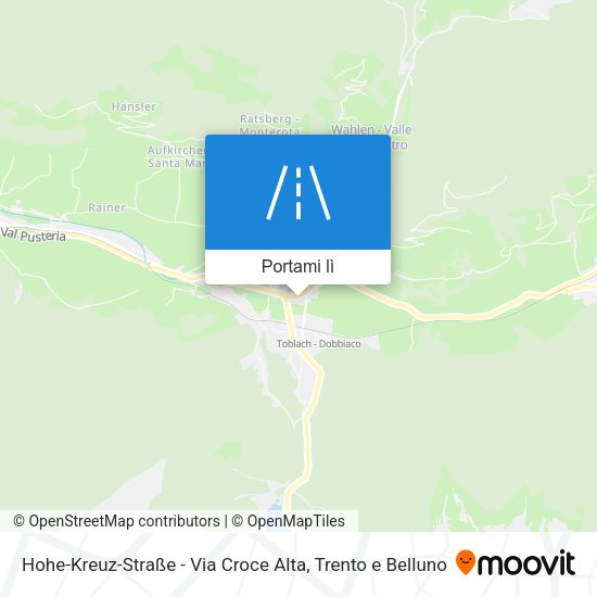 Mappa Hohe-Kreuz-Straße - Via Croce Alta