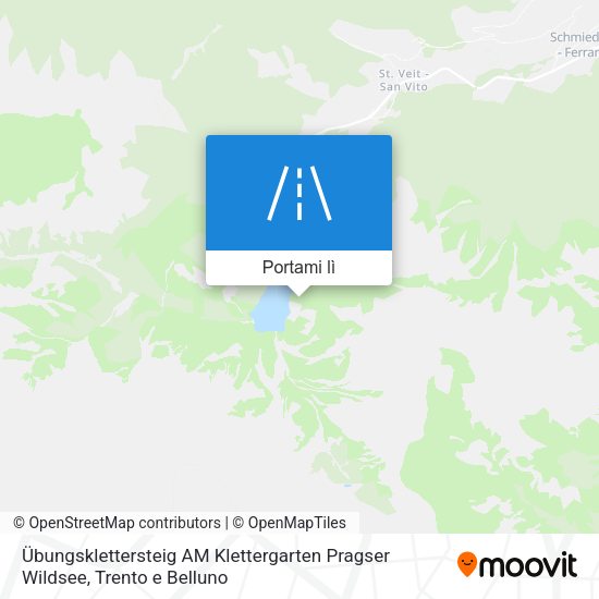 Mappa Übungsklettersteig AM Klettergarten Pragser Wildsee