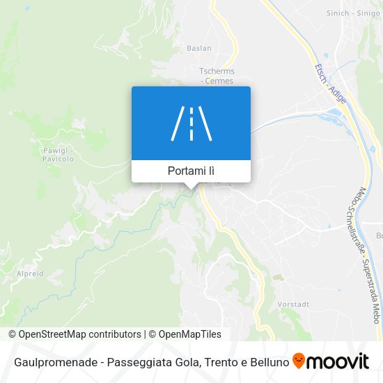 Mappa Gaulpromenade - Passeggiata Gola