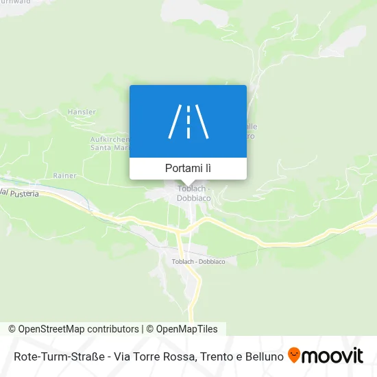 Mappa Rote-Turm-Straße - Via Torre Rossa